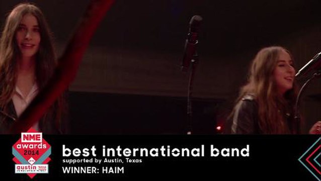NME Awards 2014 - Haim Accept Best International Band