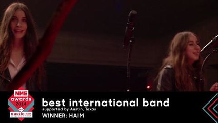 NME Awards 2014 - Haim Accept Best International Band