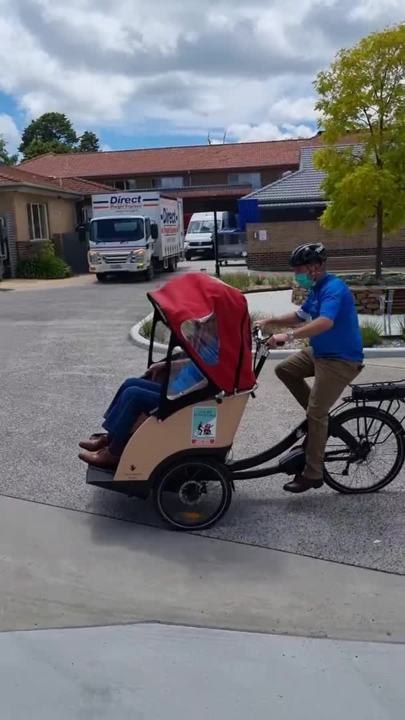 The Harbison trishaws in action