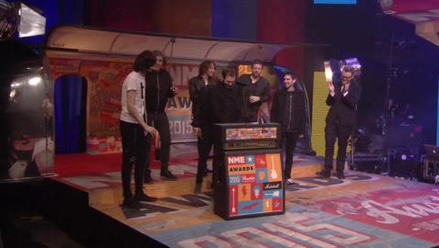 NME Awards 2015: Kasabian Accept Best British Band supported by Marshall