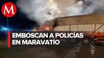 Enfrentamientos entre civiles y policías en Maravatío, Michoacán