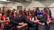 Ulverstone players after their statewide preliminary final win - The Advocate, September 2021