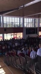 School Spirit led by Father Bob