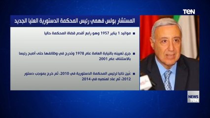 المستشار بولس فهمي رئيس المحكمة الدستورية العليا الجديد