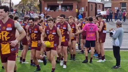 Dean Chester leads Redan out ahead of his 150th game