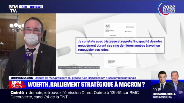 Damien Abad: J'ai demandé à Éric Woerth de quitter la présidence de la Commission des finances