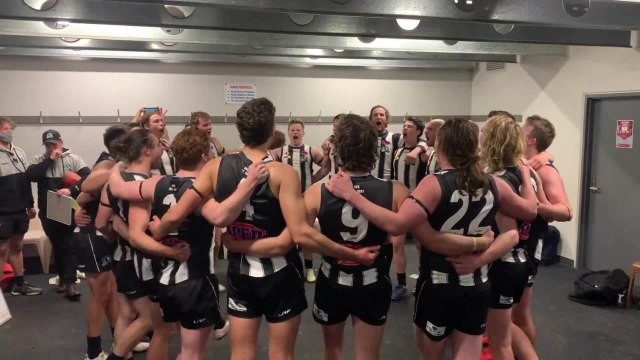 Devonport players following their NWFL second semi-final win over Penguin - The Advocate, 2021