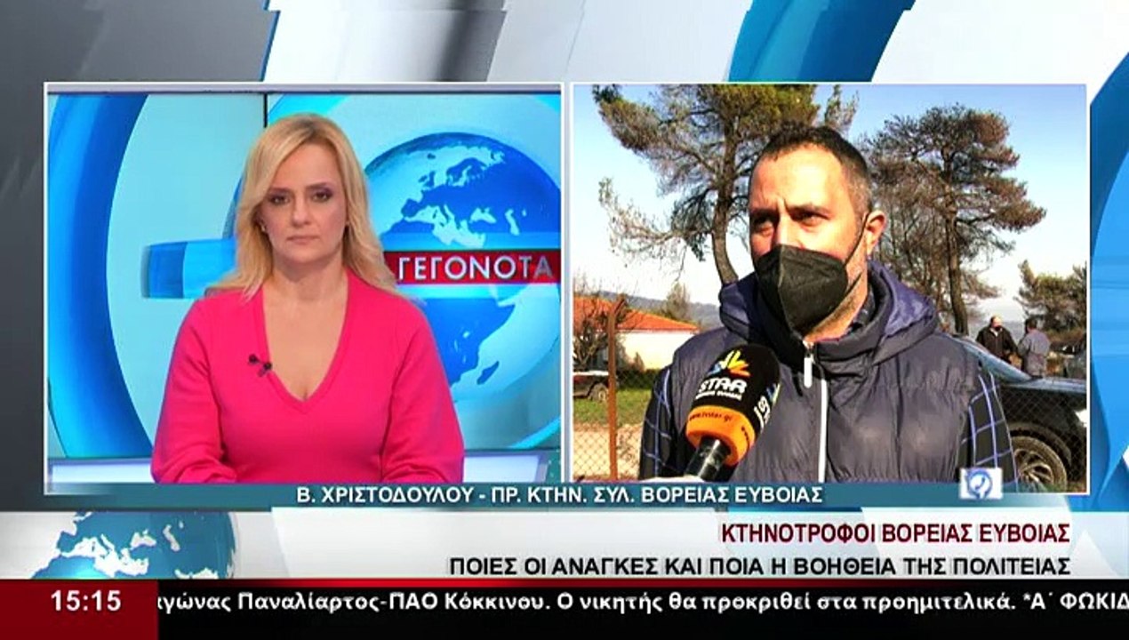 Ο Πρόεδρος του Κτηνοτροφικού Συλλόγου της Βόρειας Εύβοιας, Β.Χριστοδούλου, στο δελτίο του Star