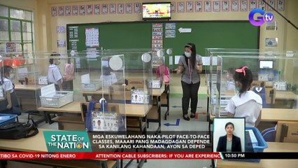 Mga eskuwelahang naka-pilot face-to-face classes, maaari pang madagdagan depende sa kanilang kahandaan, ayon sa DEPED | SONA