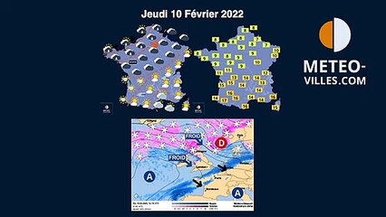 prévisions météo du mercredi 9 février 2022