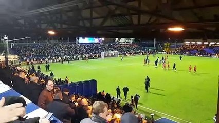 Full-time scenes at Stockport v Chesterfield.