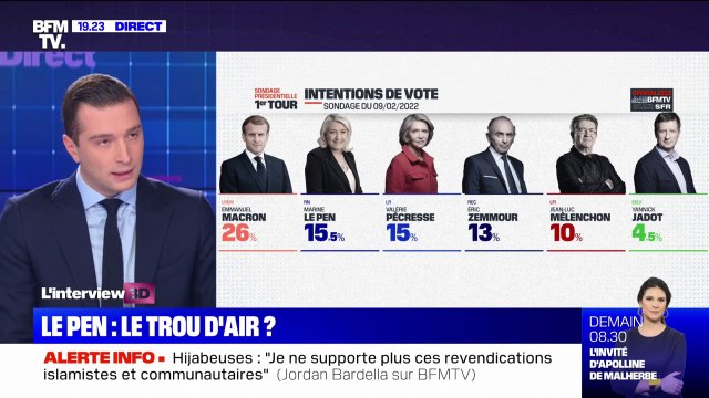 Jordan Bardella: Éric Zemmour est plus radical et plus brutal que Marine Le Pen