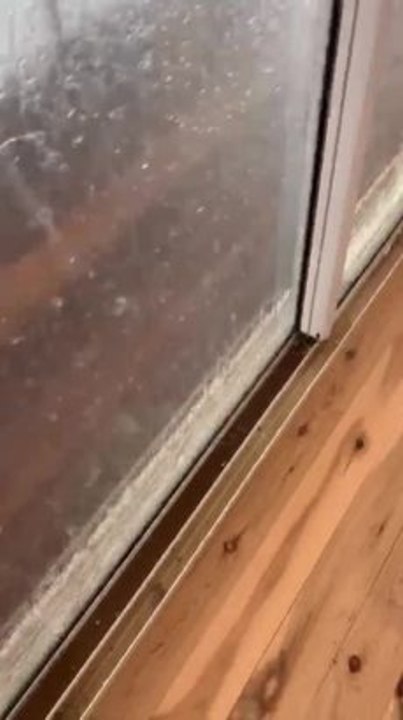 Rain coming down.