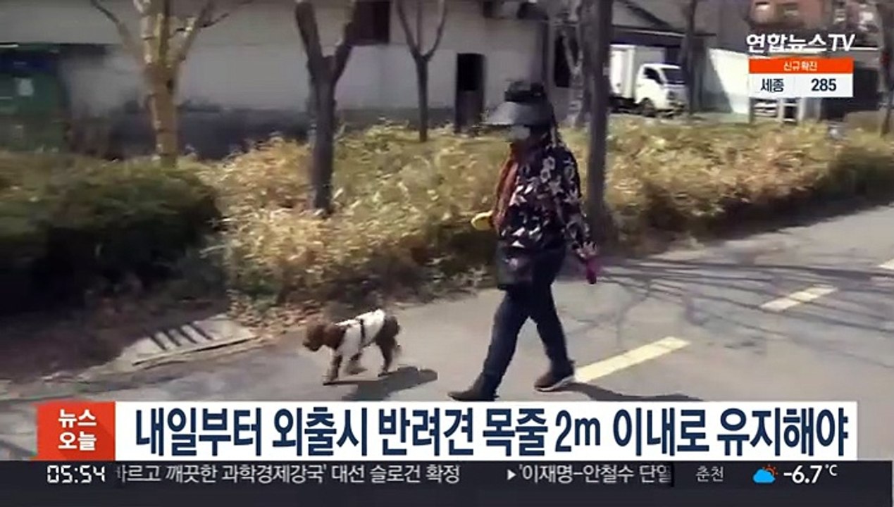 내일부터 외출시 반려견 목줄 2ｍ 이내로 유지해야