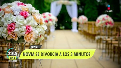 Mujer se divorcia a los tres minutos de haberse casado