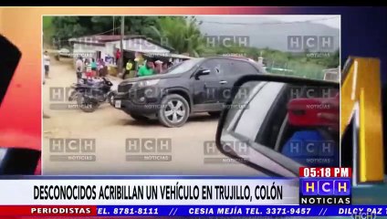 Desconocidos agarran a tiros un vehículo en Trujillo, Colón