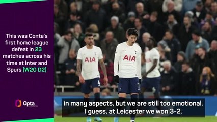 Download Video: Conte believes error-prone Spurs are still 'too emotional'