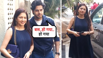 Bhagyashree's Sweet Gesture Towards Media, Spotted With Her Husband And Son Abhimanyu