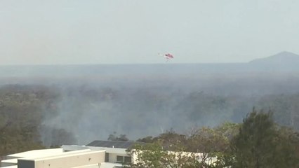 Water-bombing helicopter