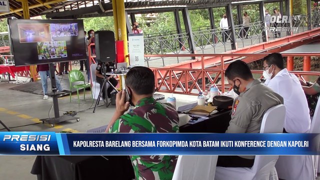 Kapolresta Barelang Bersama Forkopimda Kota Batam Ikuti Konference Dengan Kapolri
