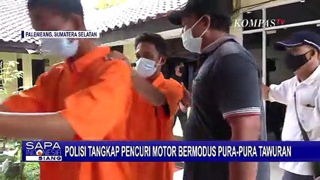 Polsek Sukarami Tangkap 8 Pencuri Sepeda Motor yang Takuti Pengendara dengan Berpura-pura Tawuran