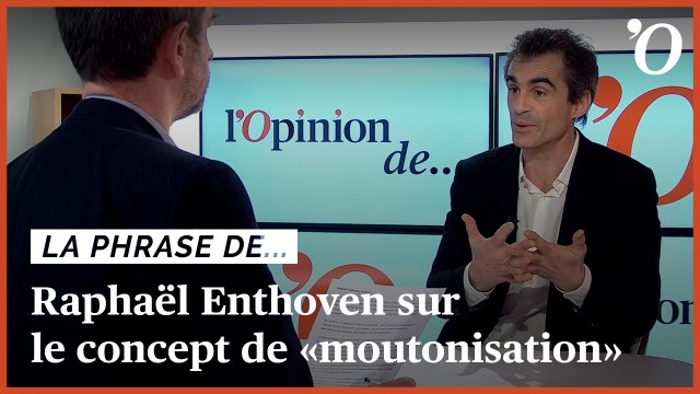 Raphaël Enthoven: «La ‘moutonisation’ est dénoncée par des gens qui se déplacent en troupeau»