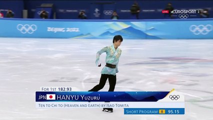 Yuzuru Hanyu tente pour la première fois le quadruple axel en compétition... et chute | JO 2022
