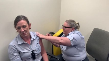 Logan Hospital nurse Nellie Phillips gets first COVID-19 vaccination