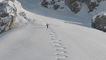 'Chilling footage of skier 'STRAIGHTLINING' through dazzling ski track marks'