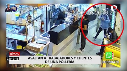 Rímac: cámaras de seguridad registraron violento asalto a trabajadores y clientes de pollería
