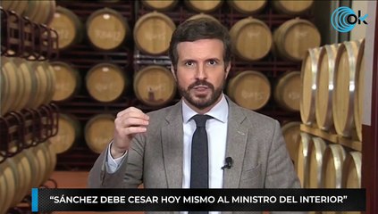 Casado pide que Sánchez cese a Marlaska