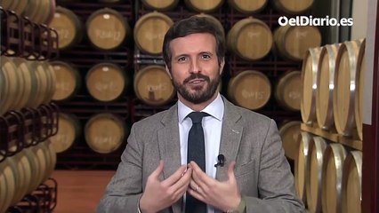 Casado afirma que el Gobierno dice que "el vino es una droga"