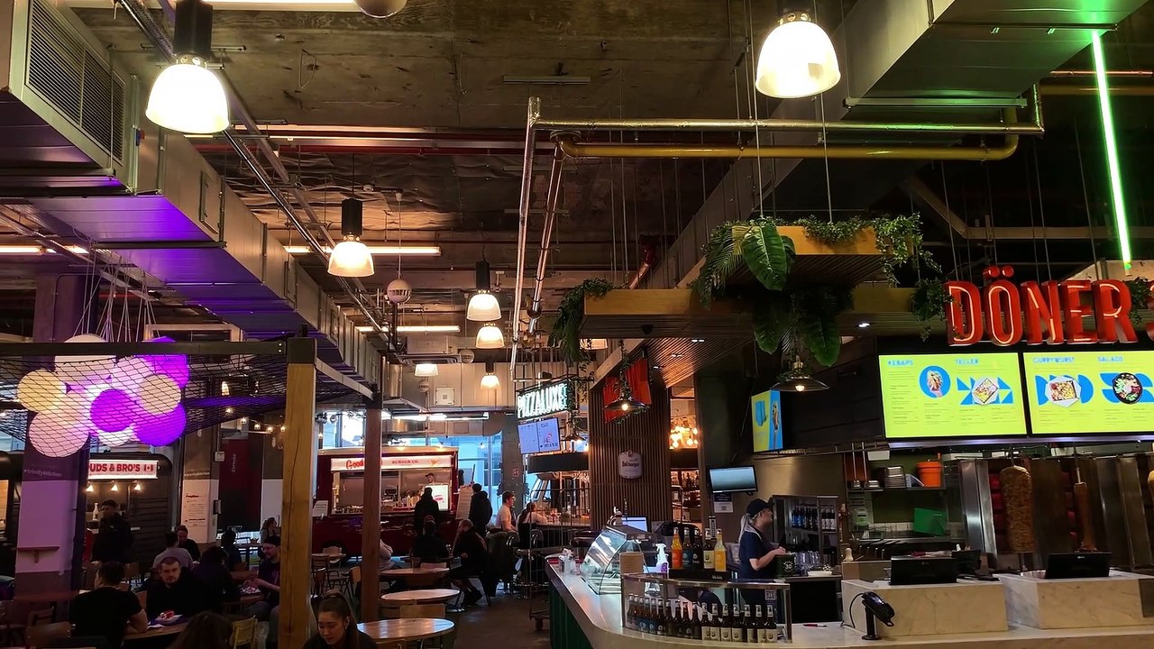 LEEDS - TRINITY KITCHEN: Street food van revamp. | A shipping container, horse trailer and campervan have been transformed to serve food - but is there an appetite and how is footfall faring in the city centre?