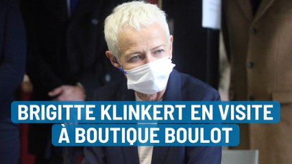 Brigitte Klinkert en visite à Boutique Boulot à Troyes