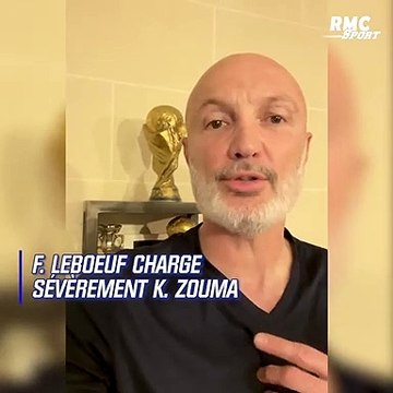 La colère de Frank Leboeuf qui s'adresse à Kurt Zouma après sa vidéo où il s'en prend violemment à son chat : T'as craqué ou quoi ? C’est comme si tu frappais un enfant ! Ça va pas du tout, là, mec, faut que tu te reprennes !