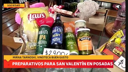 Preparativos para San Valentín en Posadas- vinoteca
