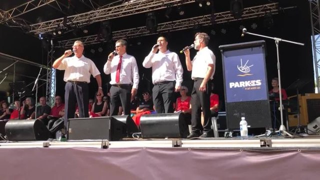 Barbershop quartet at the Elvis Gospel Service