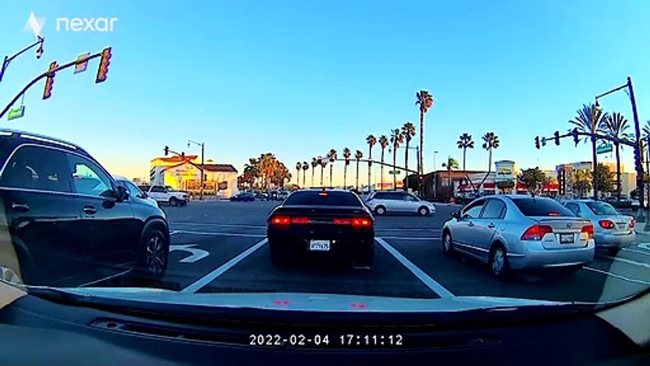 Multi-Car Collision at Busy Intersection