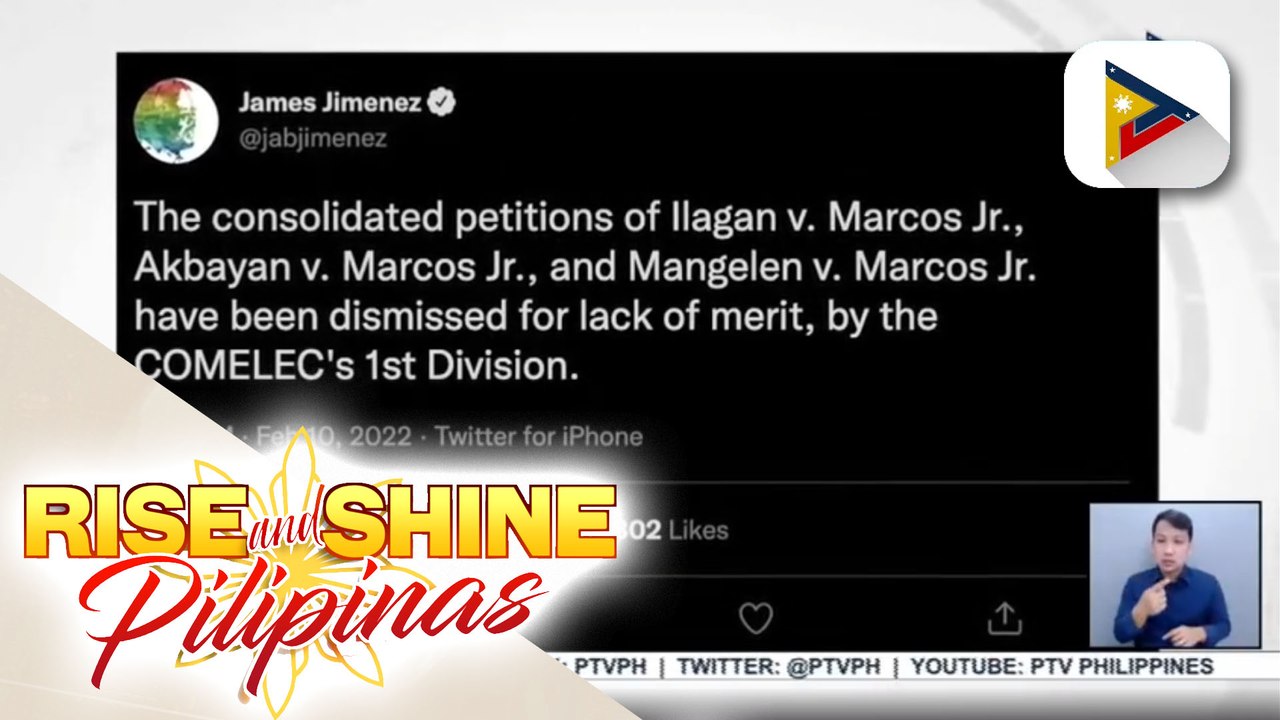 3 consolidated disqualification cases vs. BBM, ibinasura ng Comelec 1st Division