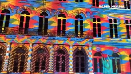 Işık Festivali renkli görüntüler oluşturdu