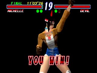 Nostalgic Games PS 1 Tekken 2 Michelle wins vs Devil