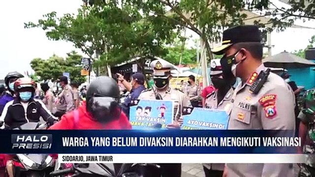 Polresta Sidoarjo Gelar Razia Vaksinasi Untuk Pengendara