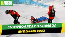 Snowboarder sufre fuerte golpe en la cabeza durante prueba en Beijing 2022