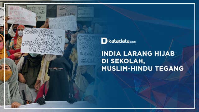India Larang Hijab di Sekolah, Muslim-Hindu Tegang | Katadata Indonesia