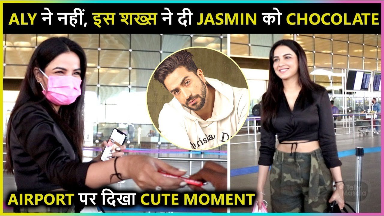 Jasmin Bhasin BLUSHES As She Gets Chocolate By...