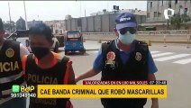 Cae integrantes de banda delictiva que robó mascarillas valorizadas en S/ 100 mil