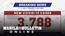 DOH reports 3,788 new cases, bringing the national total to 3,630,637, as of FEBRUARY 11, 2022