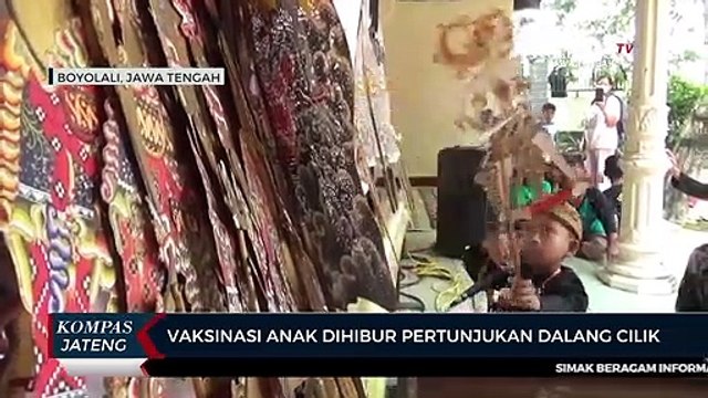 Vaksinasi Anak Dihibur Pertunjukan Dalang Anak