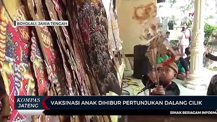 Vaksinasi Anak Dihibur Pertunjukan Dalang Anak