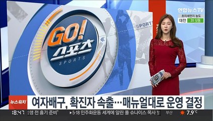 여자배구, 확진자 속출…매뉴얼대로 운영 결정